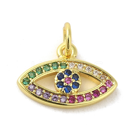 Brass Micro Pave Cubic Zirconia Charms KK-M283-15D-02-1