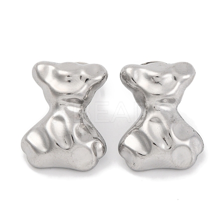 Non-Tarnish Bowknot 304 Stainless Steel Stud Earrings EJEW-H013-30P-1