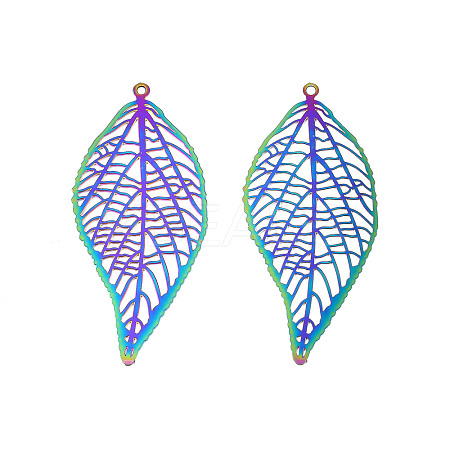 Ion Plating(IP) 201 Stainless Steel Filigree Big Pendants LS-STAS-S118-098-1