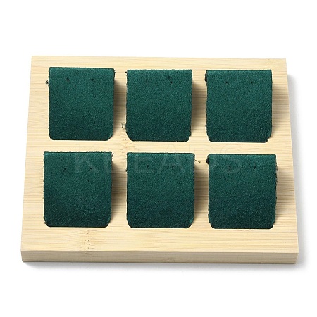 6-Slot Rectangle Wood Earring Display Stands LS-EDIS-R027-04D-1