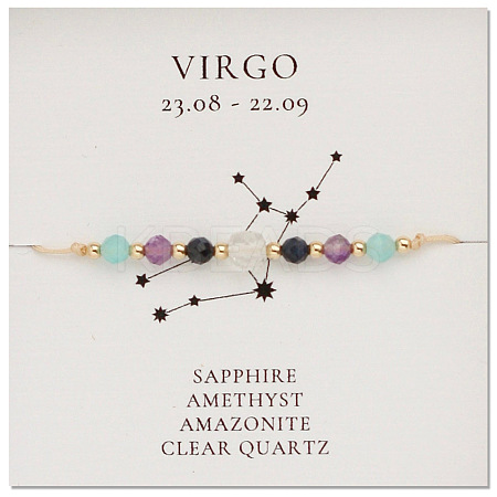 Natural Gemstone Constellation Beaded Bracelets NR2952-2-1