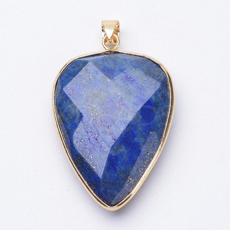 Faceted Natural Lapis Lazuli Pendants X-G-F340-02A-1