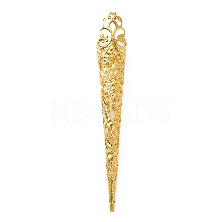 Hollow out Iron Finger Nail Tip Claw Rings AJEW-WH0282-34B-1