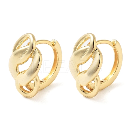 Brass Nuggets Hoop Earrings for Women LS-EJEW-F347-01G-04-1