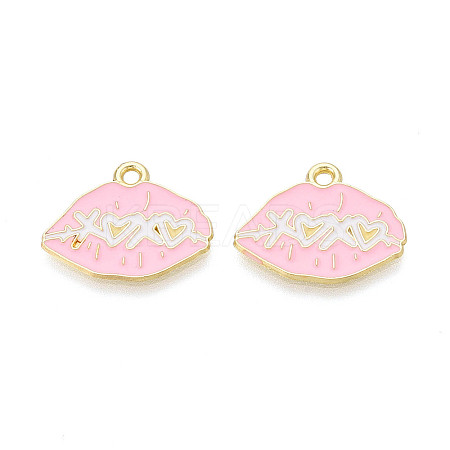 Valentine's Day Alloy Enamel Pendants ENAM-T023-23B-1