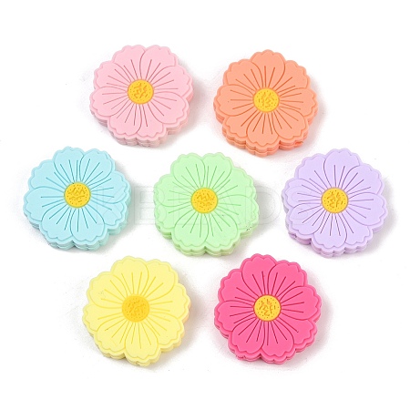 Flower Food Grade Silicone Focal Beads SIL-A011-02A-1