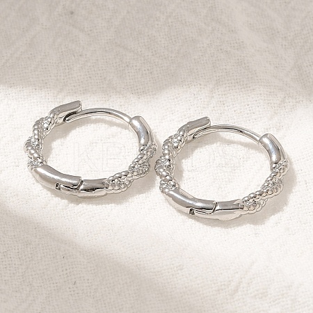 Rack Plating Twist Brass Hoop Earrings EJEW-H143-21P-1