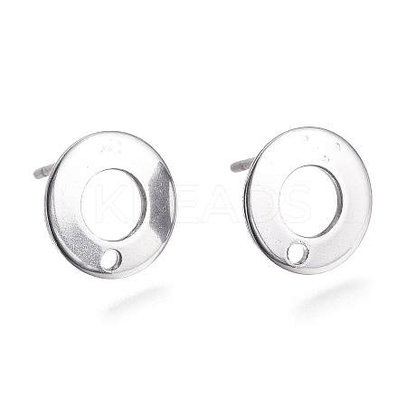 Non-Tarnish 201 Stainless Steel Stud Earring Findings LS-X-STAS-K212-04P-1
