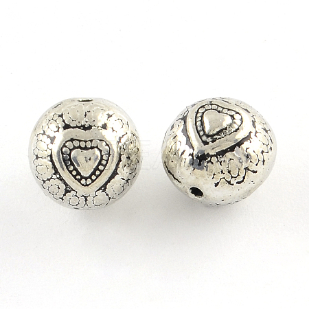 Round Tibetan Style Alloy Beads LS-TIBEB-Q060-097-FF-1