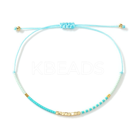 Bohemian Glass Seed Bead Braided Bracelets WO6368-6-1