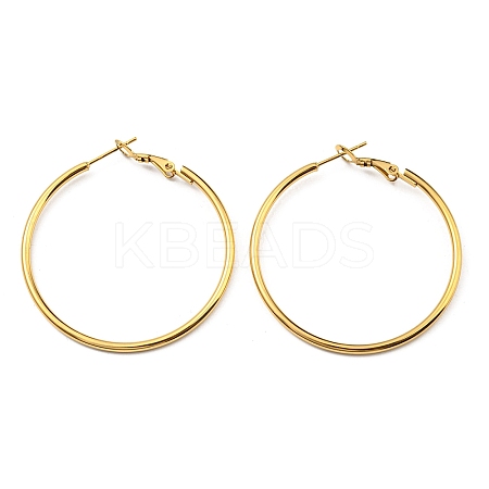 Ion Plating(IP) 316 Surgical Stainless Steel Hoop Earrings for Women EJEW-C053-08A-G-1