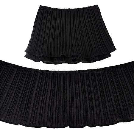 4 Yards Polyester Pleated Elastic Lace Ribbon OCOR-FG0001-79A-1