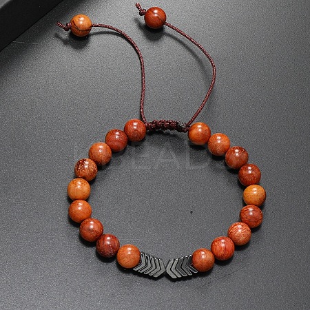 Ethnic Style Round Wood Men's Braided Bead Bracelets YO2392-6-1