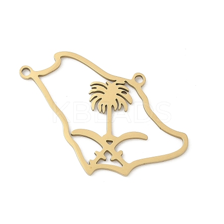 201 Stainless Steel Laser Cut Pendants STAS-P428-15G-1