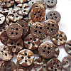 Carved Round 4-hole Sewing Button NNA0YYP-1
