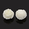 Synthetic Coral 3D Flower Rose Beads CORA-A006-15mm-049-1