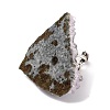 Natural Peridot Cluster & Alloy Miner Model Ornament DJEW-D002-05AS-01-4