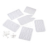 6Pcs DIY Geometry Earrings Silicone Resin Casting Molds DIY-CD0001-27-2
