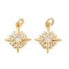 Brass Micro Pave Cubic Zirconia Charms KK-F927-09D-G-1