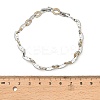 Brass Micro Pave Clear Cubic Zirconia Link Chain Bracelets for Women BJEW-B145-02-3