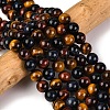 Natural Tiger Eye Beads Strands G-L446-02-8mm-1