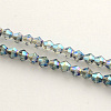 Electroplate Glass Bead Strands EGLA-R094-4mm-09-1
