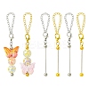 10Pcs 2 Colors Zinc Alloy Beadable Bar Pendant Decorations for DIY Crafts Jewelry Making AJEW-CJ0001-50-1