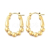 Oval Bubble 304 Stainless Steel Hoop Earring for Women EJEW-C067-01G-1