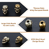 2Pcs 2 Colors Brass European Beads KK-FH0007-33-3
