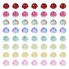128Pcs 8 Colors Transparent Spray Painted Glass Beads GLAA-TA0001-26-3