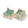 Brass Micro Pave Cubic Zirconia Charms KK-G491-31G-01-2