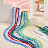 8 Strands 8 Colors Transparent Electroplate Glass Beads Strands EGLA-TA0001-27B-5