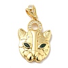 Brass Pave Clear Cubic Zirconia Pendants KK-H433-33G-1