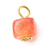 Natural Agate Pendants PALLOY-JF01586-03-2