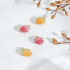 4Pcs 2 Colors Handmade Flower Epoxy Resin Pendants RESI-LP0001-27B-1