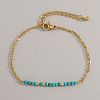 Natural Turquoise Beads Link Bracelets LS-AL8612-7-1