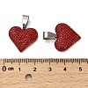 201 Stainless Steel Clay Pendants STAS-R166-02D-P-3