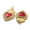 Rack Plating Brass Grade AAA Cubic Zirconia Pendants LS-KK-D026-26G-3