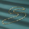 Brass Paperclip Chain Necklaces NJEW-A042-17G-02-5