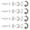  36Pcs 6 Styles Tibetan Style Zinc Alloy Connector Charms FIND-TA0002-96-12