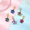 Star Glass Pendant Decorations HJEW-JM02956-2