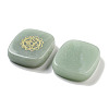Natural Green Aventurine Rectangle with Chakra Sign Figurines Display Decorations DJEW-K025-02B-2