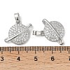 Brass Micro Pave Cubic Zirconia Pendants KK-U045-12P-3