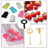 400Pcs Spray Painted Iron Screw Eye Pin Peg Bails IFIN-LP0001-45-3