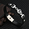 304 Stainless Steel Musical Note Link Bracelet MUSI-PW0001-34-1