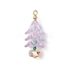 7Pcs 7 Colors Electroplate Glass Pendants PALLOY-MZ00985-3