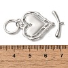 Brass Micro Pave Clear Cubic Zirconia Toggle Clasps KK-N254-80P-4