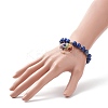 Natural Lapis Lazuli(Dyed) Stretch Bracelet BJEW-JB08748-02-3