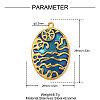 304 Stainless Steel Enamel Pendants STAS-OY010-02G-1-2