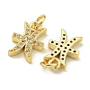 Rack Plating Brass Micro Pave Cubic Zirconia Pendants KK-K386-02K-G-2
